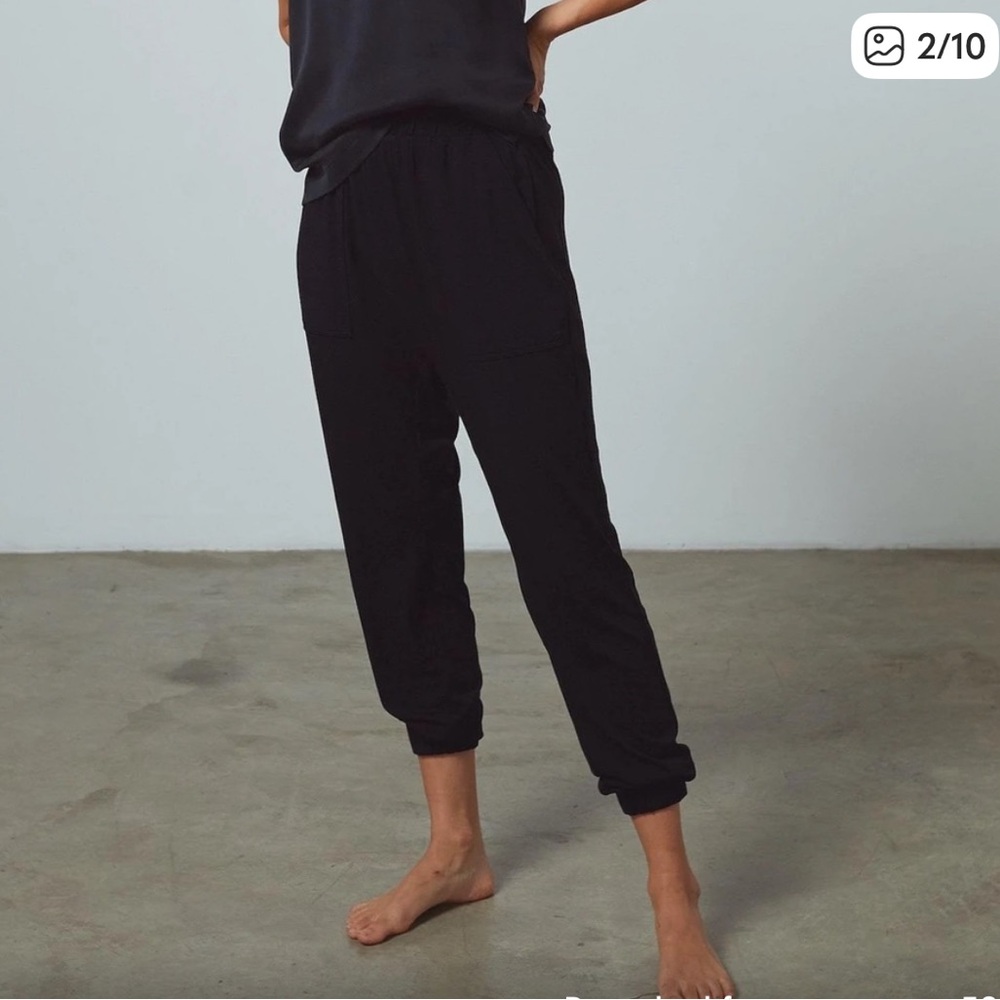 lunya Black Siro Jogger Relaxed Track Pants